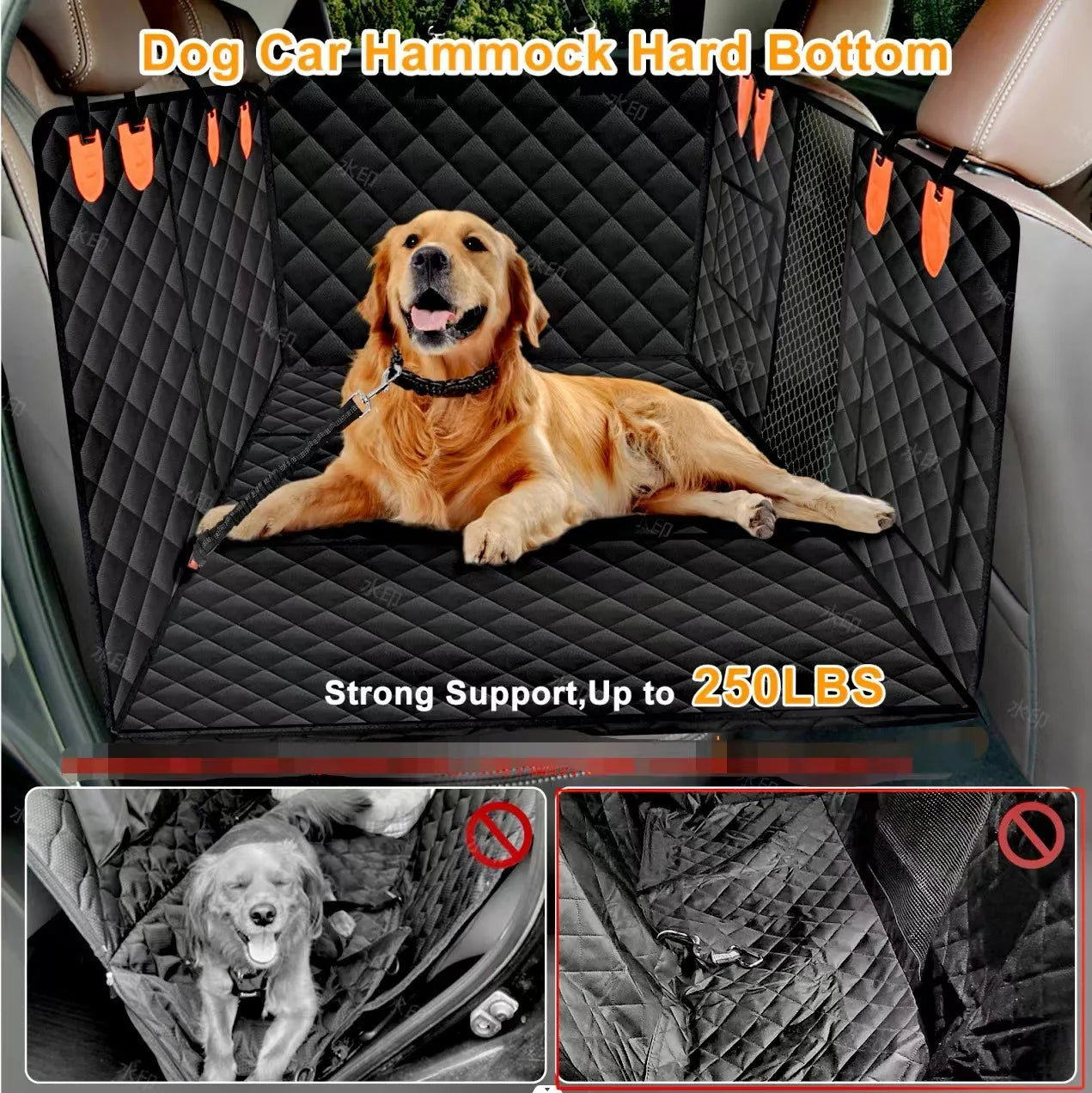 Load-bearing waterproof extended car pad Pet pad Travel dog hammock Dog back seat extra car pad