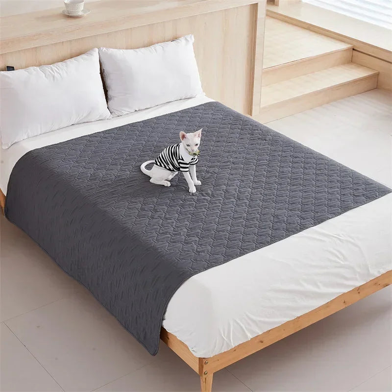 Plaid Bedspread Mattress Cover on The Bed Breathable Kids Pets Mattress Protector Covers Dog Cats Bed Mat Beds Sheet Pad