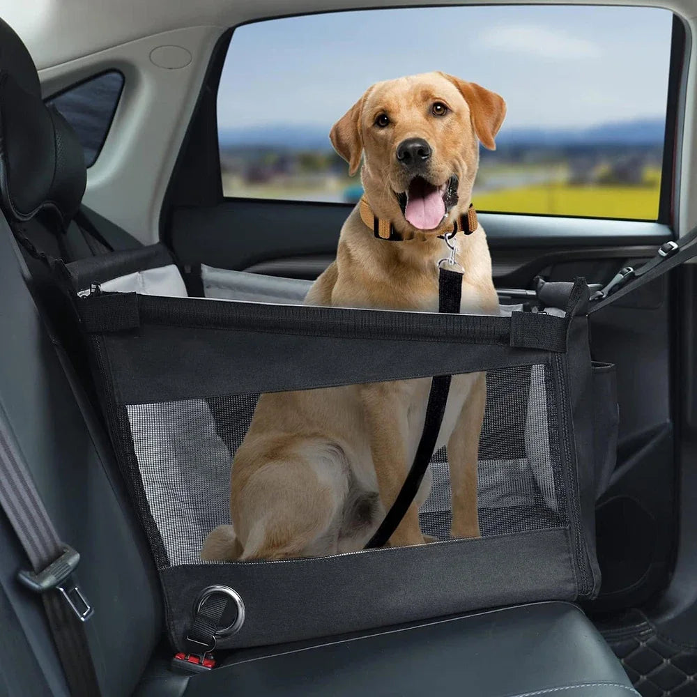 Detachable and Washable Car Pet Seat Cushion with Hanging Bag Dog Travel Pet Car Seat Cover Comfortable Travelling Experience