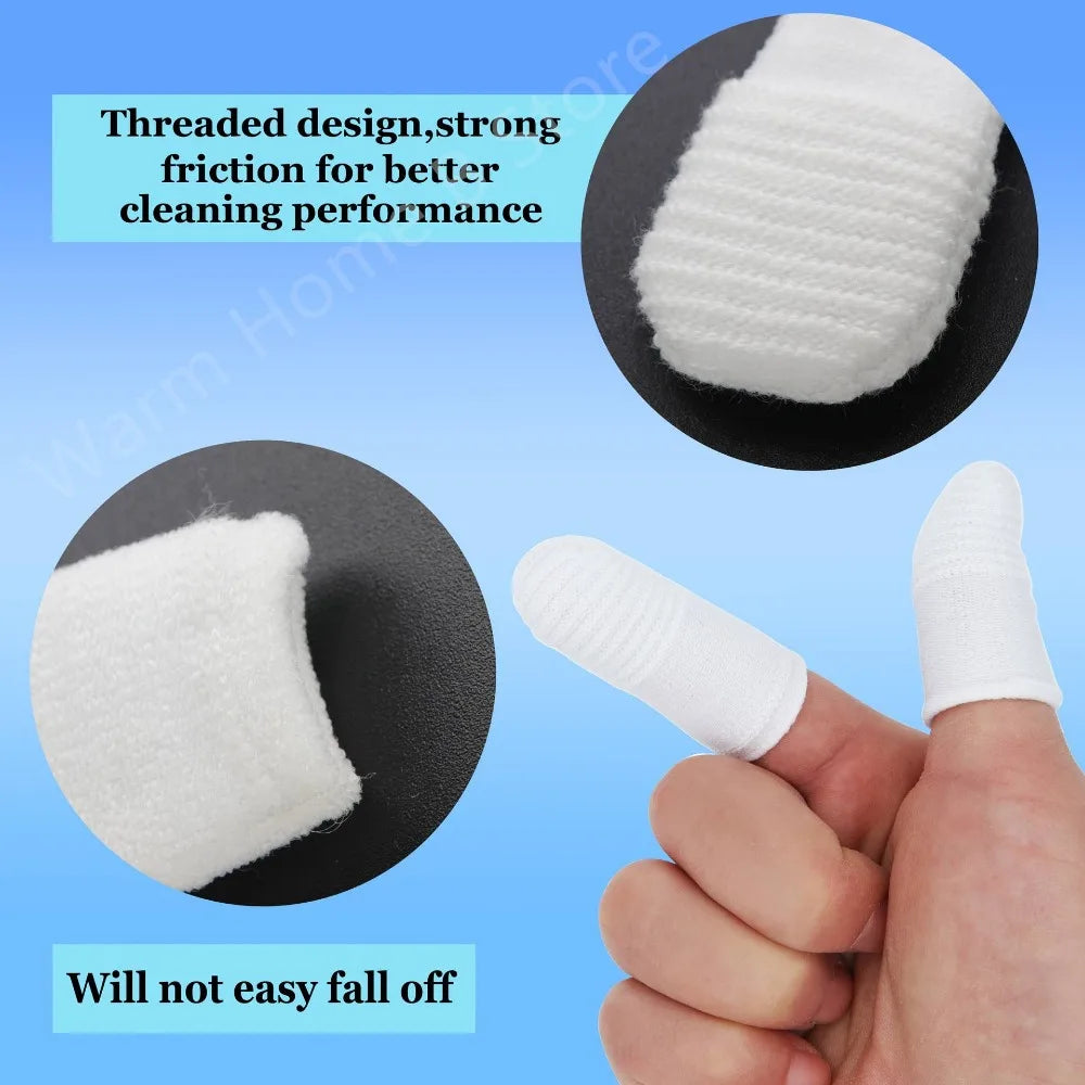 12/2pc Pet Two-finger Brushing Finger Cots Remove Tartar Cochlear Clean for Cat Dog Toothbrush Oral Care Finger Cover Pet Care