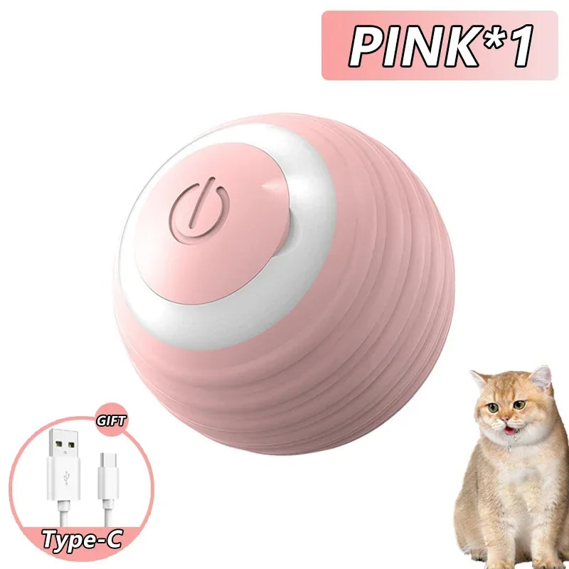 Spin Ball Things for Cats Toys Electric Interactive USB Charging Cat Ball Toy Cat and Dog Accessories Pet Cat's Supplies Home