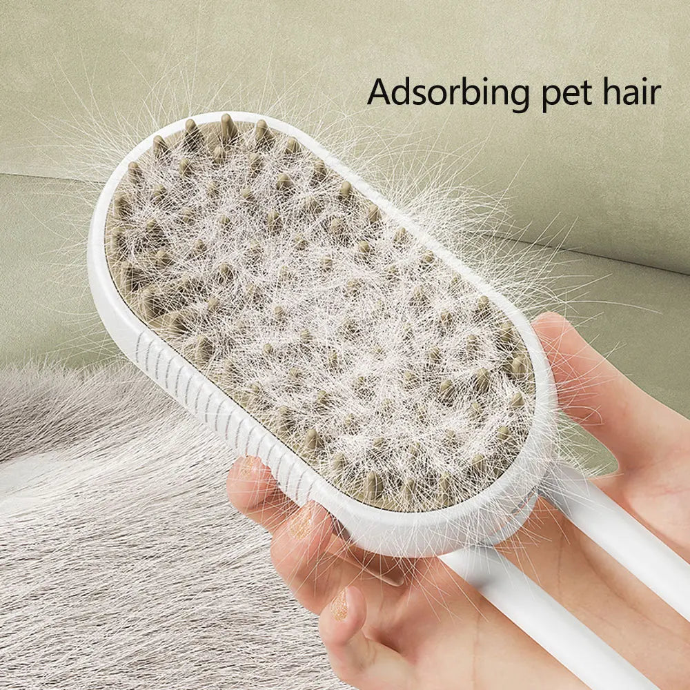 Cat Steamy Brush For Shedding And Grooming 3 in 1 Multifunctional Rechargeable Cleaning Pet Spray Comb For Cat And Dog Massage