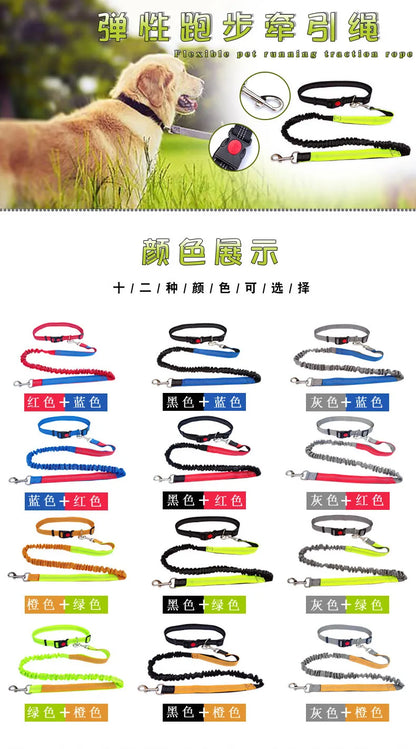 Hand Free Dog Leash for Pet Walking Running Jogging Adjustable Dog leash Waist Belt Chest Strap Traction Rope Dog Accessories