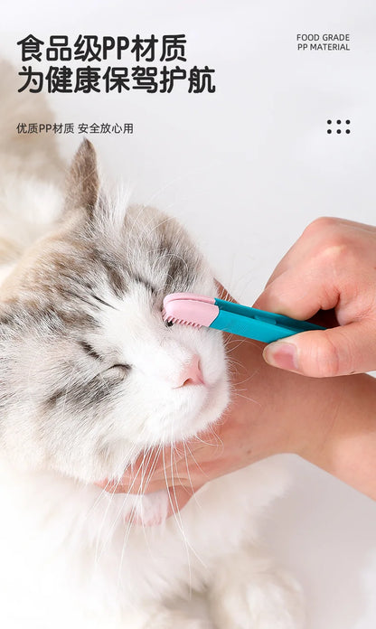 Dog Cat Cleaning Supplies Soft Pet Eye Rub Handheld Cats Tear Stains Brush Eye Care Pets Cleaning Grooming Tools Cat Accessories