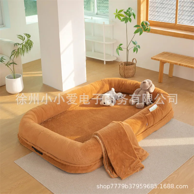 Oversized Dog and Human Bed Detachable Kennel Lazy Bed Sofa Dog and Human Sleeping Giant Kennel Cat and Dog Beds