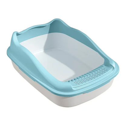 Cat Litter Box for Small Cats Animals Semi Closed Cat Dog Tray with Scoop Excrement Training Sand Litter Box Cat Accessories