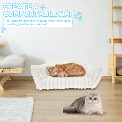 Cat Bed Sofa Soft Pet Dog Nest Winter Warm Sleep Luxury Furniture Removable Washable for Small Medium Dogs Cats