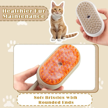 Pet Steam Brush Cat Dog Cleaning Steamy Spray Massage Beauty Comb 3 In 1 Hair Removal Grooming Supplies Pets Accessories