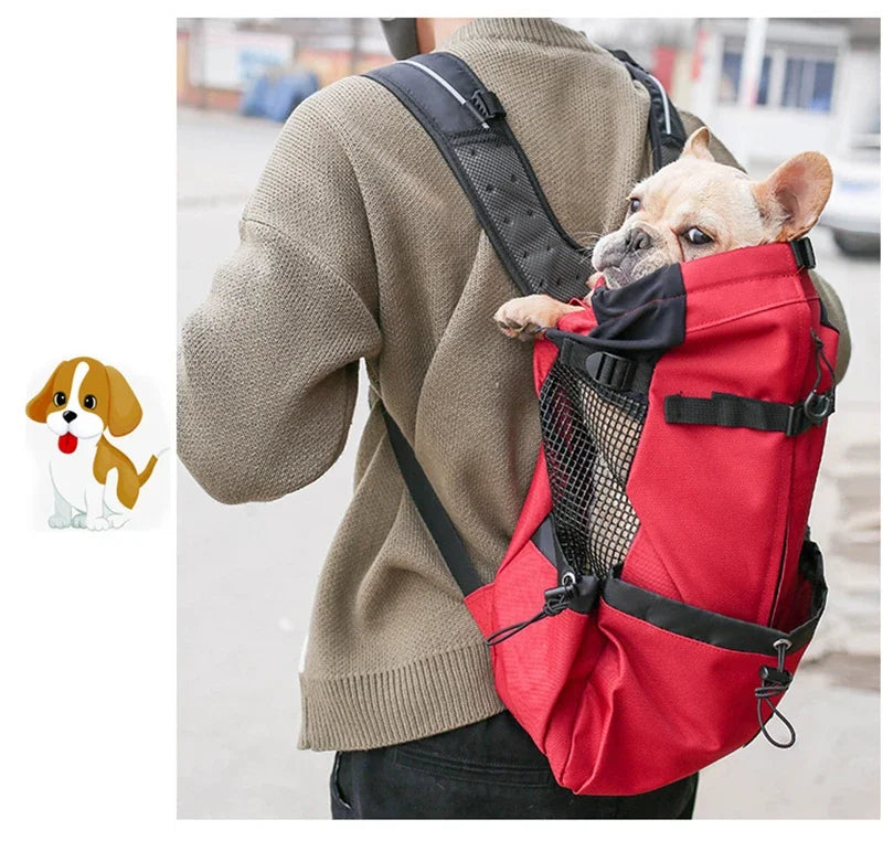 Breathable Dog Carrier Bag Portable Pet Outdoor Travel Backpack Reflective Carrier Bags for Cats French Bulldog Dog Accessories