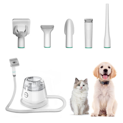 INSE P20 Pet Grooming Kit & Vacuum Suction 99% Pet Hair, Professional Grooming Clippers with 5 Grooming Tools for Dogs Cats and