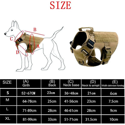 Tactical Military Vest Pet German Shepherd Golden Retriever Tactical  Training Dog Harness and Leash Set For All Breeds Dogs