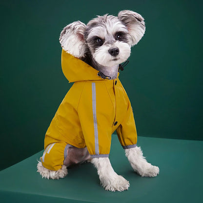 Dog Raincoat Reflective Waterproof Pet Clothes for Chihuahua Maltese Rain Coat Small Medium Dogs Jumpsuit Raincoat Dogs Overalls