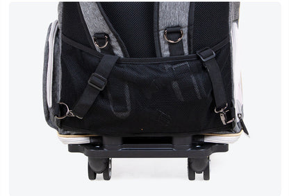 Portable Pet Cart Travel Transport Bag Transparent Bag Detachable Trolley Case Dog Cat Accessories Roller Luggage Backpack