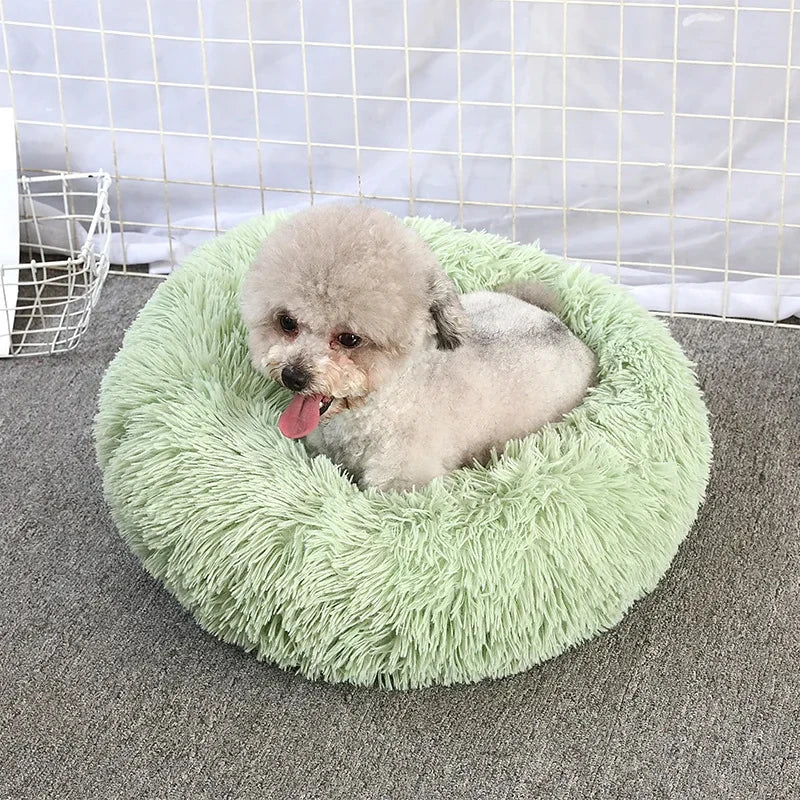 Round Cat Beds House Soft Long Plush Best Pet Dog Bed For Dogs Basket Pet Products Cushion Cat Bed Cat Mat Animals Sleeping Sofa