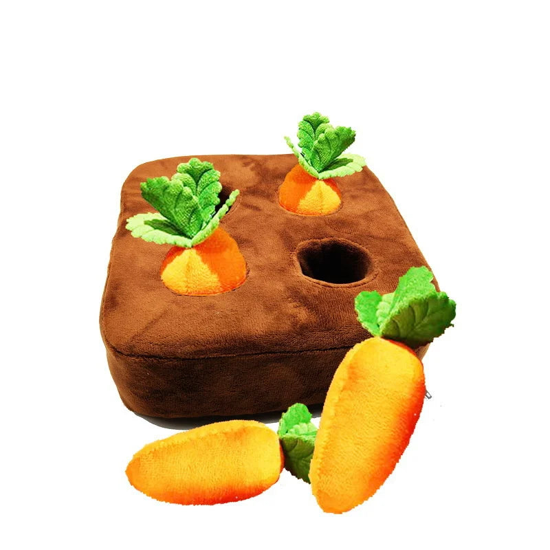 Dog Toys Snuffle Mat for Pet Plush Carrot Toy Mat Innovative Plush Vegetable Field Pull Radish Plush Carrot Dog Interactive Toys