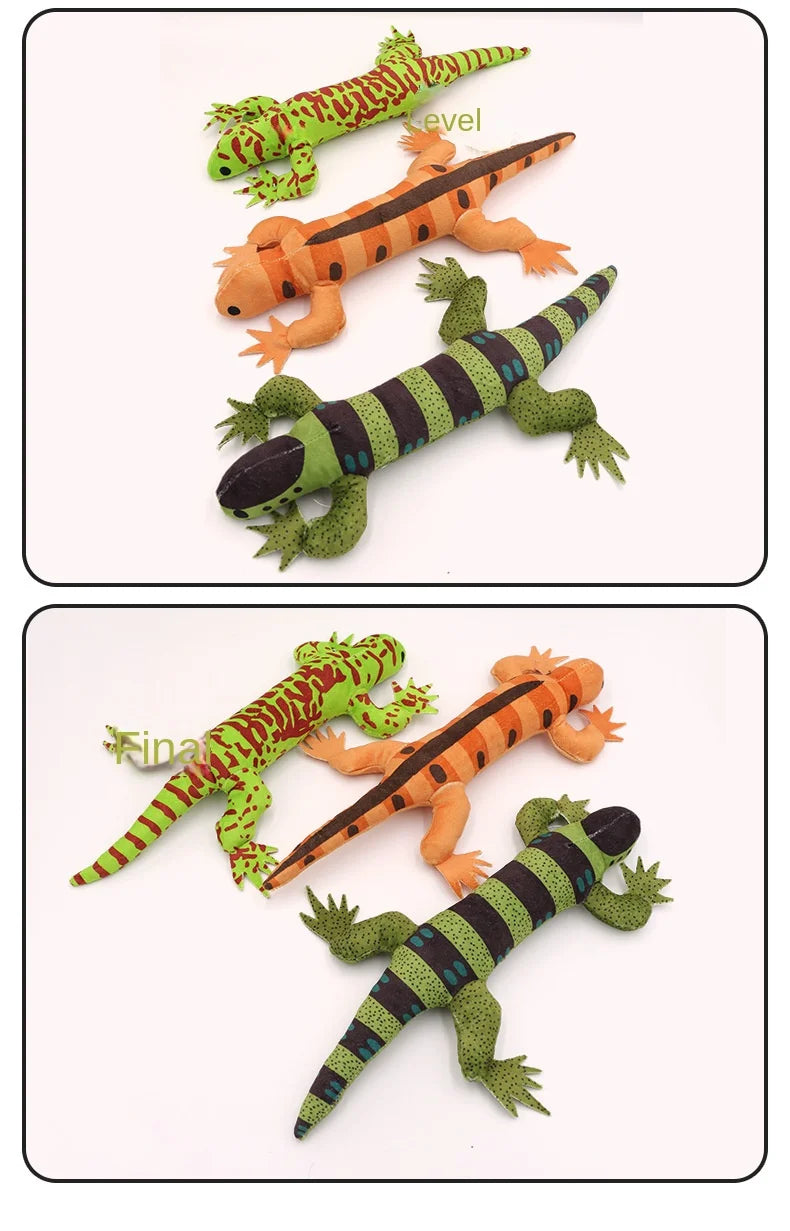 New Simulation Lizard Cat Toy with Ringing Paper Catnip Plush Toy Interactive Bite Pet Cat Toy