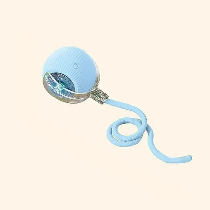 Cat Interactive Ball Toy Automatic Rolling Ball with Tail Rechargeable Smart Pet Interactive Toy Intelligent Mouse for Cat