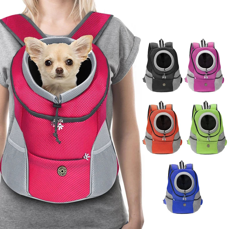 Double Shoulder Portable Outdoor Pet Bag For Dogs Travel Breathable Dog Bag Outdoor Dog Carrier Bag Pet Carrying Supplies