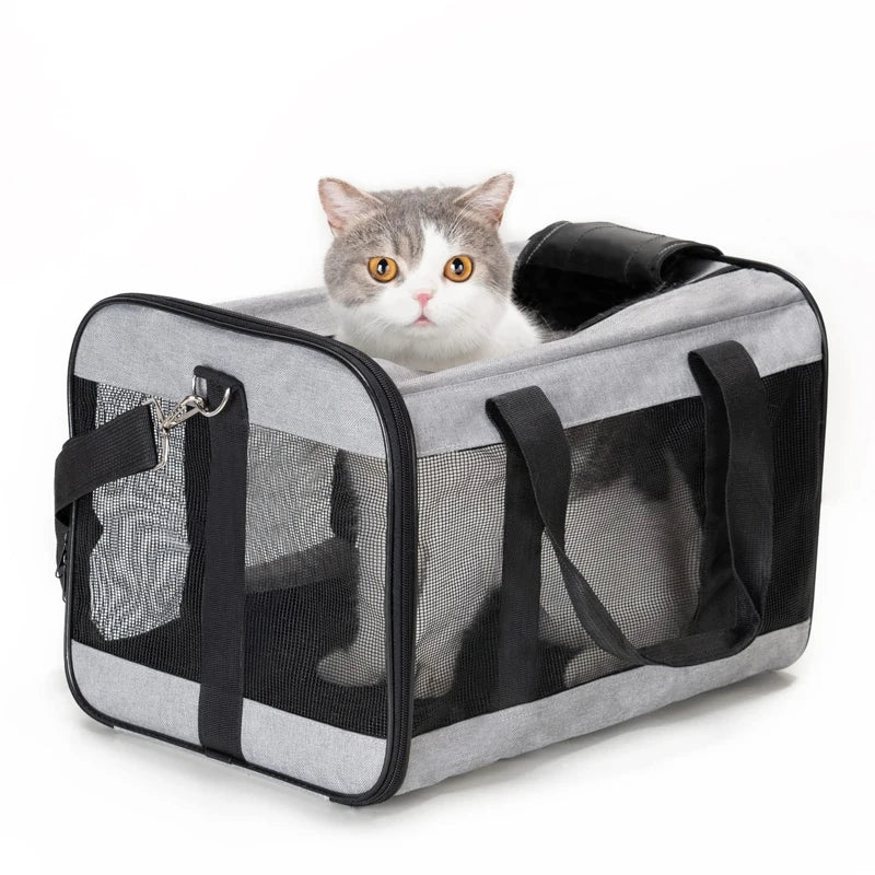 Dog Carrier Bag Soft Side Backpack Cat Pet Carriers Dog Travel Bags Collapsible Travel Pet Outing Bag