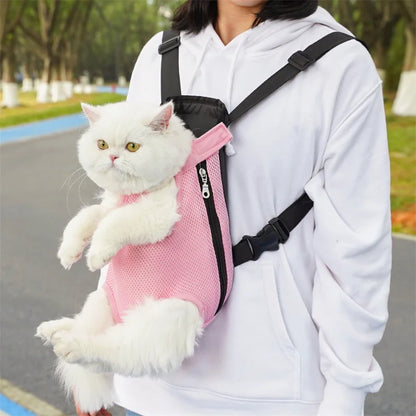 Adjustable Cat Carrier Bag Pet Double Shoulder Backpack Portable Bag Outdoor Travel Camping Hiking Cat Bag Dog Bag