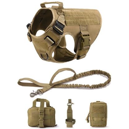 Tactical Military Vest Pet German Shepherd Golden Retriever Tactical  Training Dog Harness and Leash Set For All Breeds Dogs