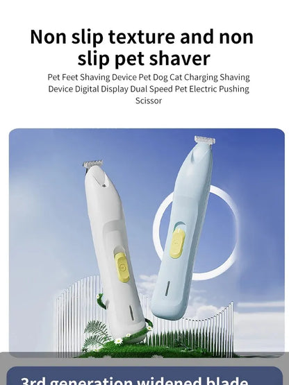 Pet Electric Push Clippers with Led Lights Foot Hair Trimmer Professional Dog and Cat Care Supplies Usb Rechargeable Shaver