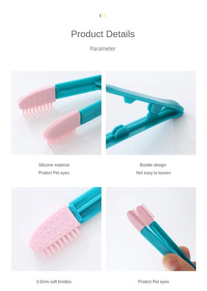 Pet Grooming Tools Cat Eyes Comb Pet Tear Stain Remover Comb Cleaning Brush for Small Cat Dog