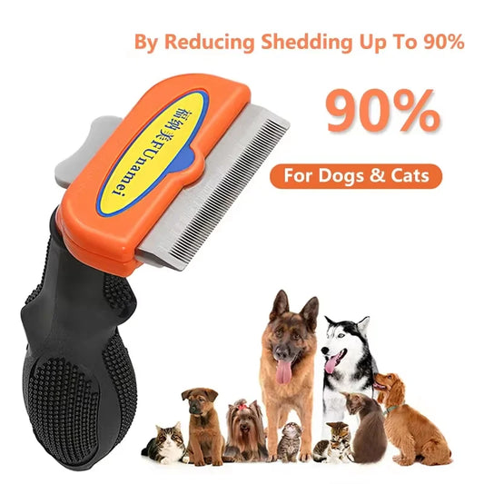 Pet Cat Hair Removal Combs Pet Grooming Brush Dogs Cats Hair Shedding Massage Combs Pet Fur Trimming Cleaning Dematting Brush