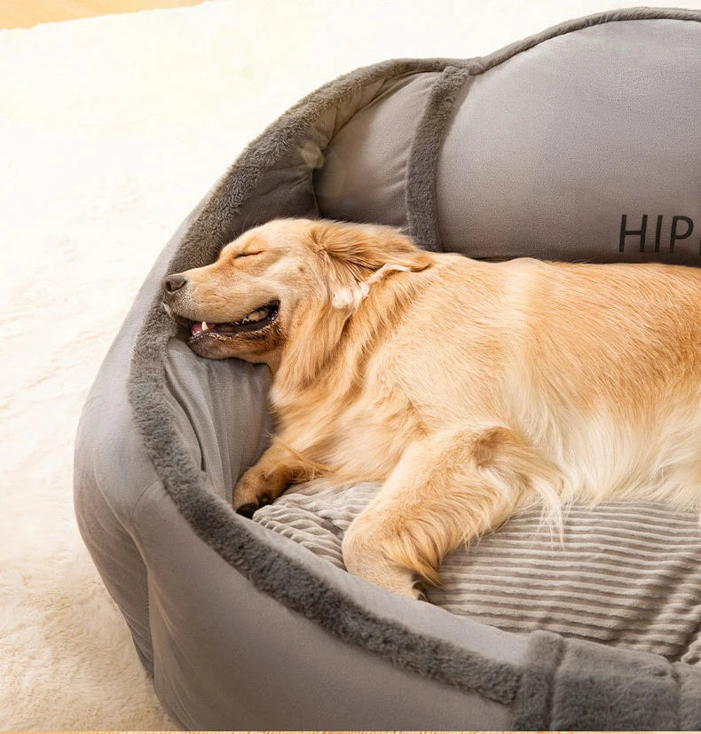 Big Dog Bed Dog Sofa Removable Washable Kennel Pet Large Sofa Plus Velvet Thick Deep Sleep Cushion Super Soft Mat For Dog Pet