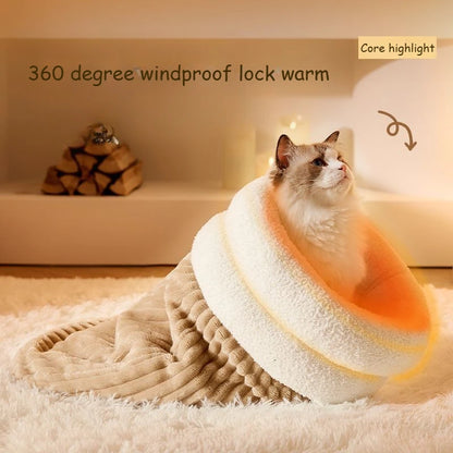 Cat Nest Four Seasons General Purpose Cat Winter Warm Sleeping Nest Semi-closed Security Pocket Nest Cat Sleeping Supplies