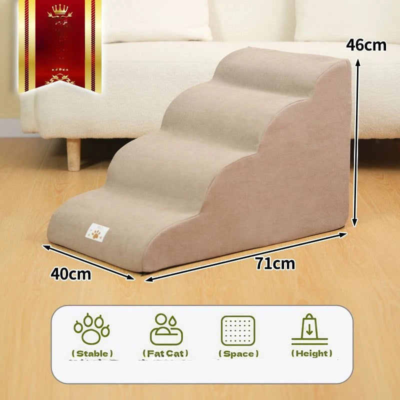 Pet 2/3 Step Stair Dog/Cat Ramp Ladder Memory Foam Sponge Dogs Sofa Removable and Washable Training Pet Ramp Stairs Pet Supplies