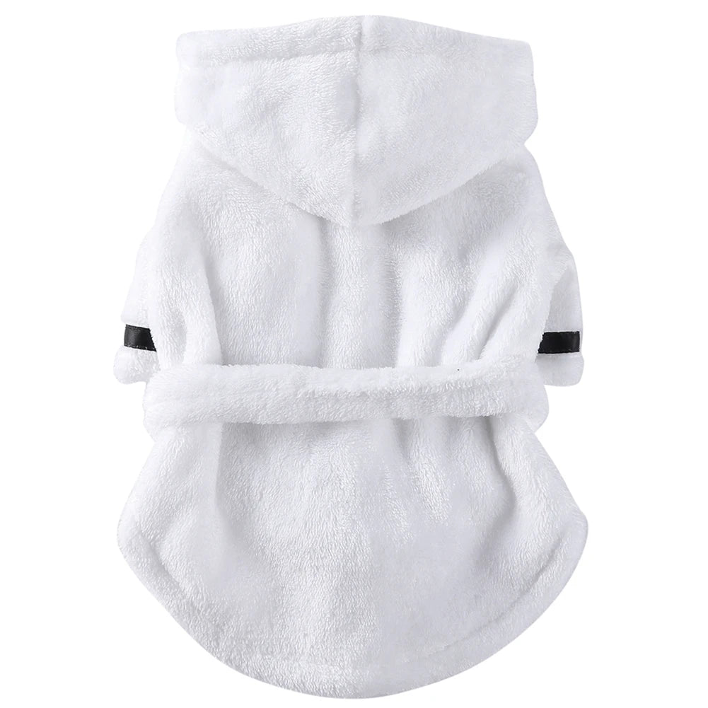 Pet Dog Bathrobe with Hood Dog Pajamas Sleeping Clothes Soft Pet Bath Drying Towel Clothes For Puppy Dogs Cats Coat Pet Supplies