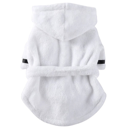 Pet Dog Bathrobe with Hood Dog Pajamas Sleeping Clothes Soft Pet Bath Drying Towel Clothes For Puppy Dogs Cats Coat Pet Supplies