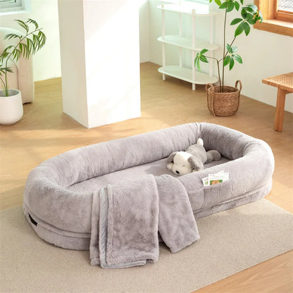 Oversized Dog and Human Bed Detachable Kennel Lazy Bed Sofa Dog and Human Sleeping Giant Kennel Cat and Dog Beds