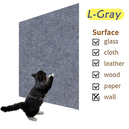 Cat Scratching Mat DIY Self-Adhesive Trimmable Carpet Cat Scratching Post Carpet for Anti-scratching Sofa Furniture Protection