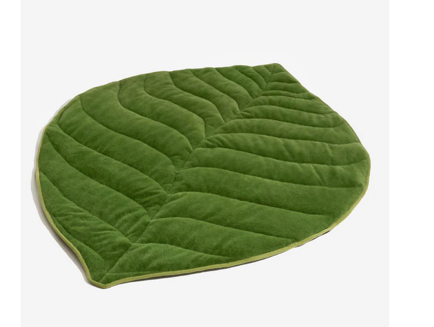 Plush Leaf-Shaped Washable Dog Mat