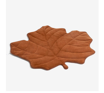 Plush Leaf-Shaped Washable Dog Mat