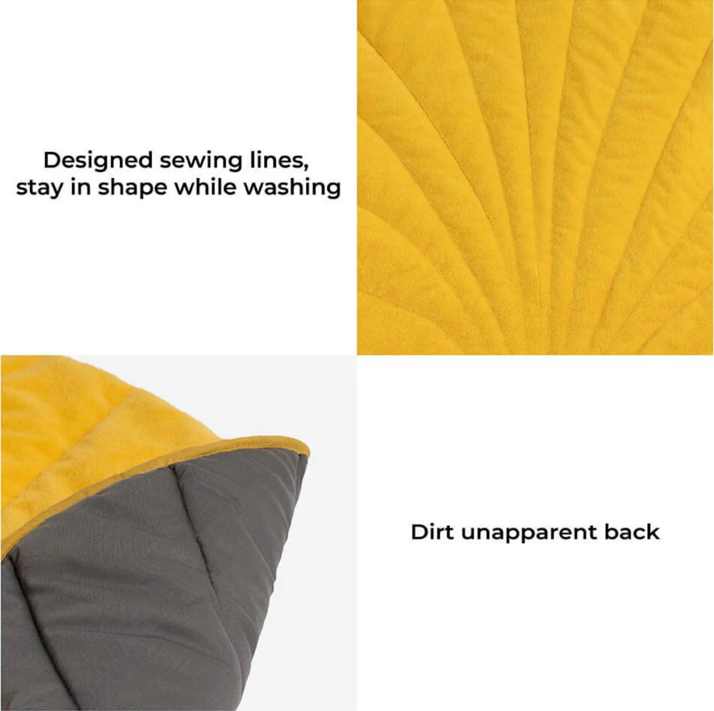 Plush Leaf-Shaped Washable Dog Mat