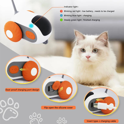 Pet Gravity Cat Smart Interactive Car Toy Automatic Moving Remote Mouse Indoor Kitty Ball Toys Controlled Car for Dogs Playing