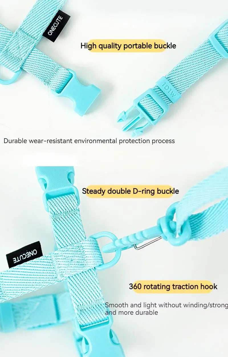 dog harness dog collar dog leash Macarone color cat accessories pet small dog accessories small dog harnessdog supplies