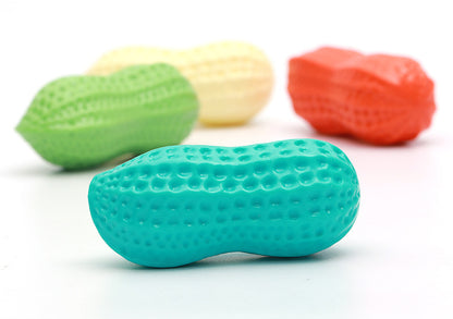 Dog Chewing Toy Simulation Peanut Squeaking Plaything Grinding Teeth Cleaning Anti Bite Rubber Cat Pet Toy Interactive Chew