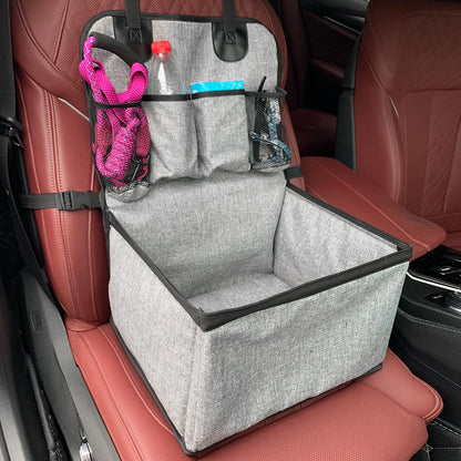 Dog Car Seat,Puppy Booster Seat for Car Front Seat with Storage Pockets,Pet Booster Car Seat for Small to Medium Dog