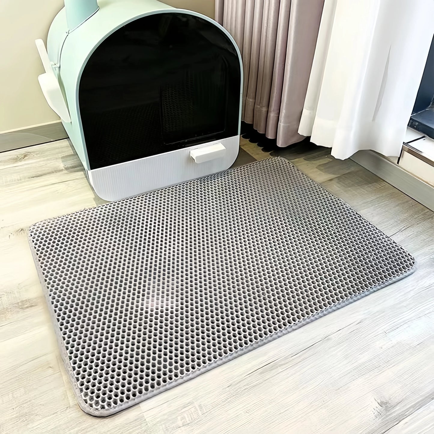 Large size Cat Litter Mat Eva Double Layer Waterproof Cat Litter Mat Pet Litter Box Mat Pet Toilet Cat Mat Cat Toilet Mat