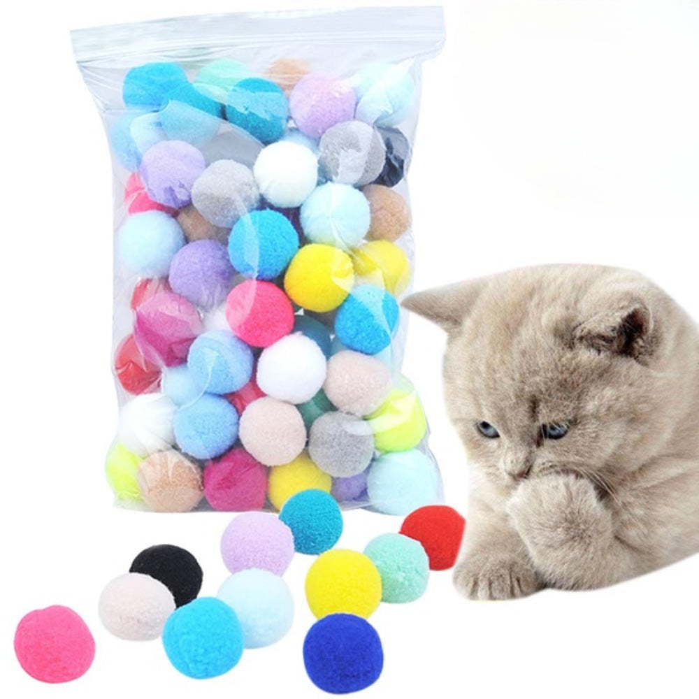 Delysia King  70pcs  Cat Toy Plush Ball