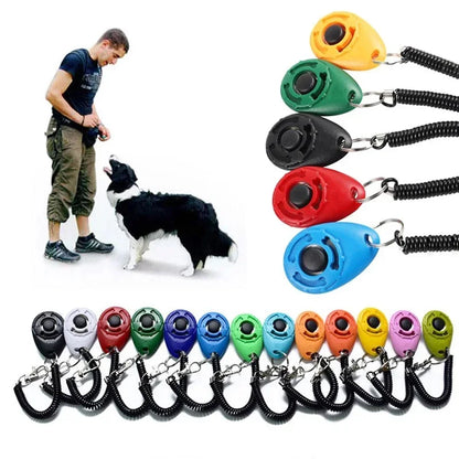 1Pcs Training Clicker Various Style Pet Cat Dog Click Trainer Aid Adjustable WristStrap Sound Key Chain Dog Repeller Pet Product