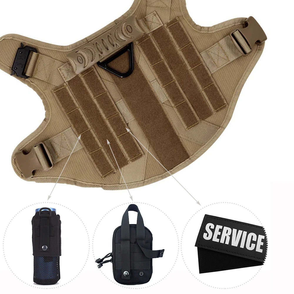 Military Large Dog Harness Training Pet Vest for French Bulldog German Shepherd Malinois Tactical Harnesses For Dogs Accessories