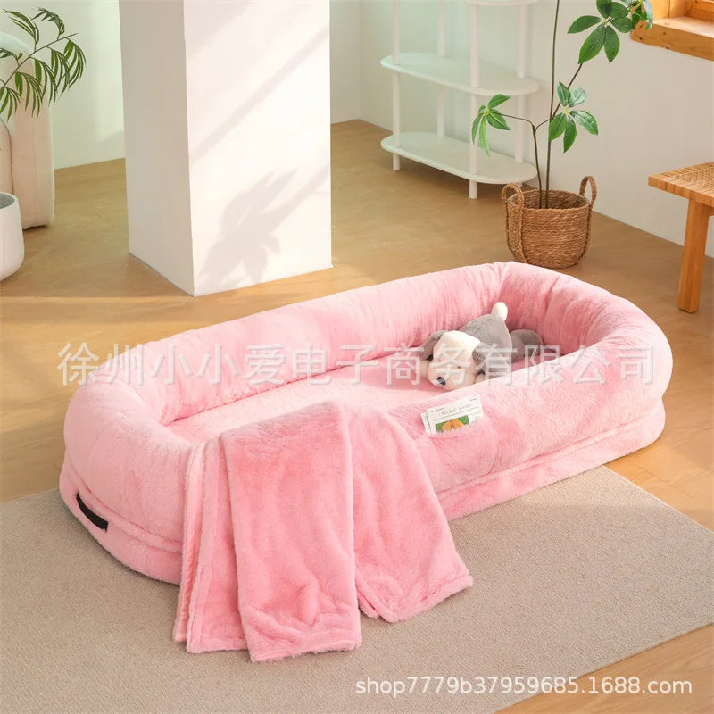 Oversized Dog and Human Bed Detachable Kennel Lazy Bed Sofa Dog and Human Sleeping Giant Kennel Cat and Dog Beds