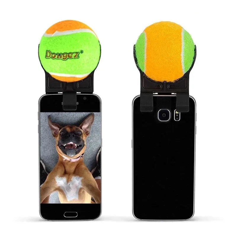 New Pet Selfie Phone Holder Dog Voice Toy Tennis Ball Prop Petting Props Essential Shooting PP Plastic Material Pet Supplies