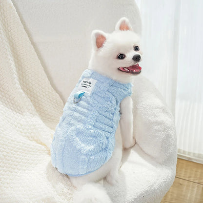 dogs wear, Winter Pet Dogs Jacket Warm Clothes Soft For Small Medium Puppy Cat Plush Vest Chihuahua Teddy Sweater Clothes Pet Accessories