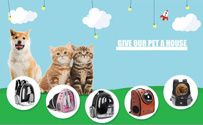 Pet Carrier Backpack Cat Carrier Shoulder Bag For Cats Breathable Cat Backpack Portable Transparent Space Capsule Pet Bag